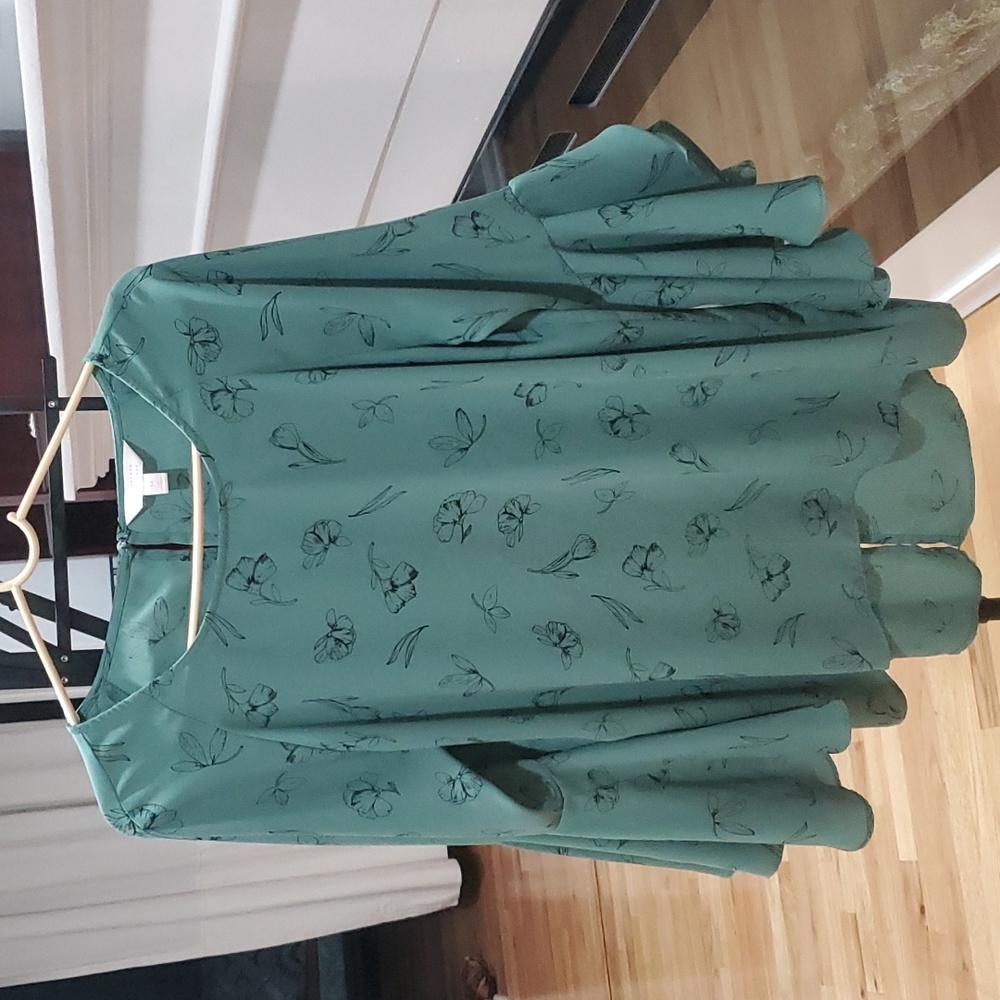 Green Flowy Lauren Conrad Blouse
